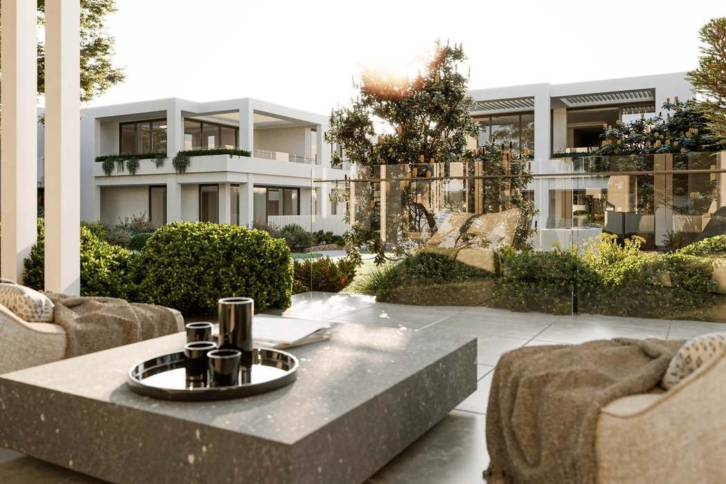 Courtyard garden, evening light