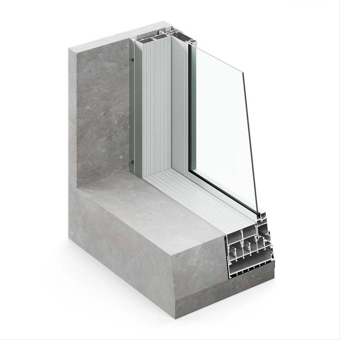 Sill corner, cutaway