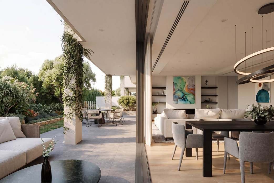 Outdoor terrace to open-plan living