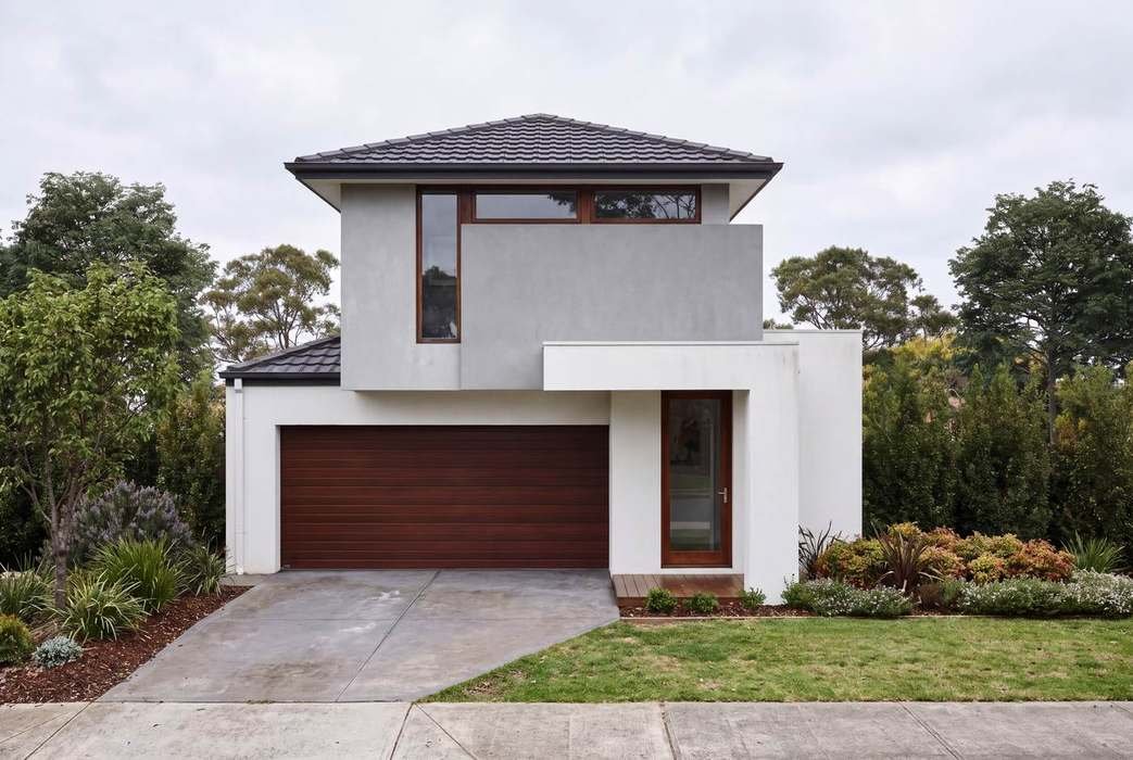 House facade, hip roof
